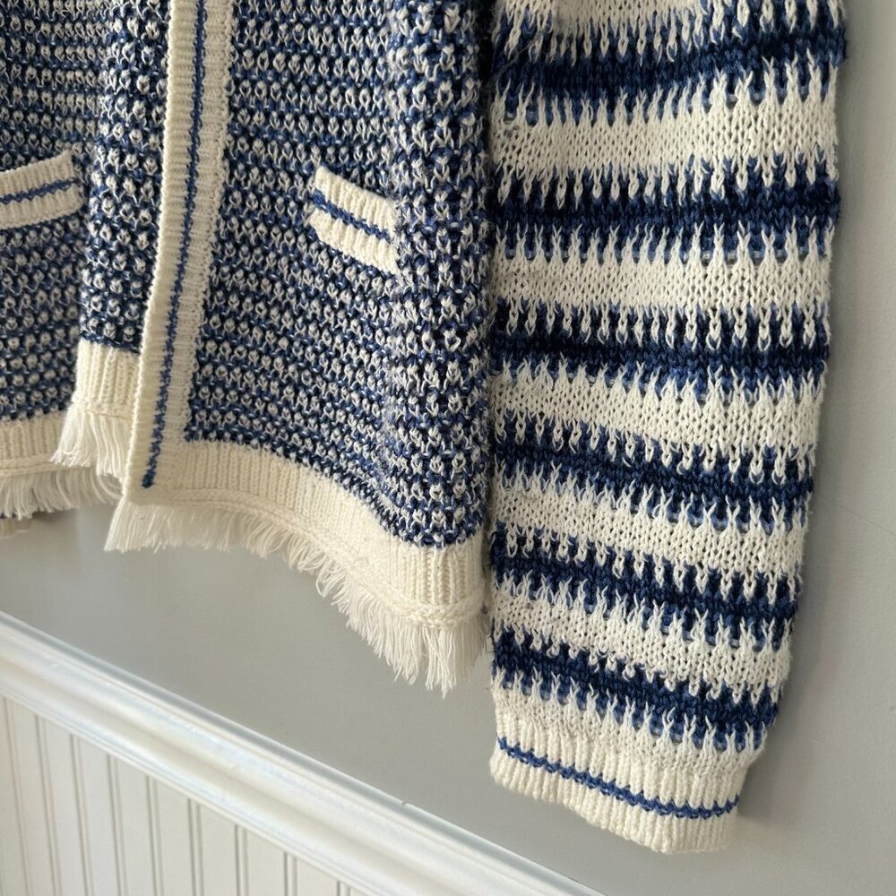 Talbots Mixed Texture Sweater Jacket, Biscayne Bl… - image 6